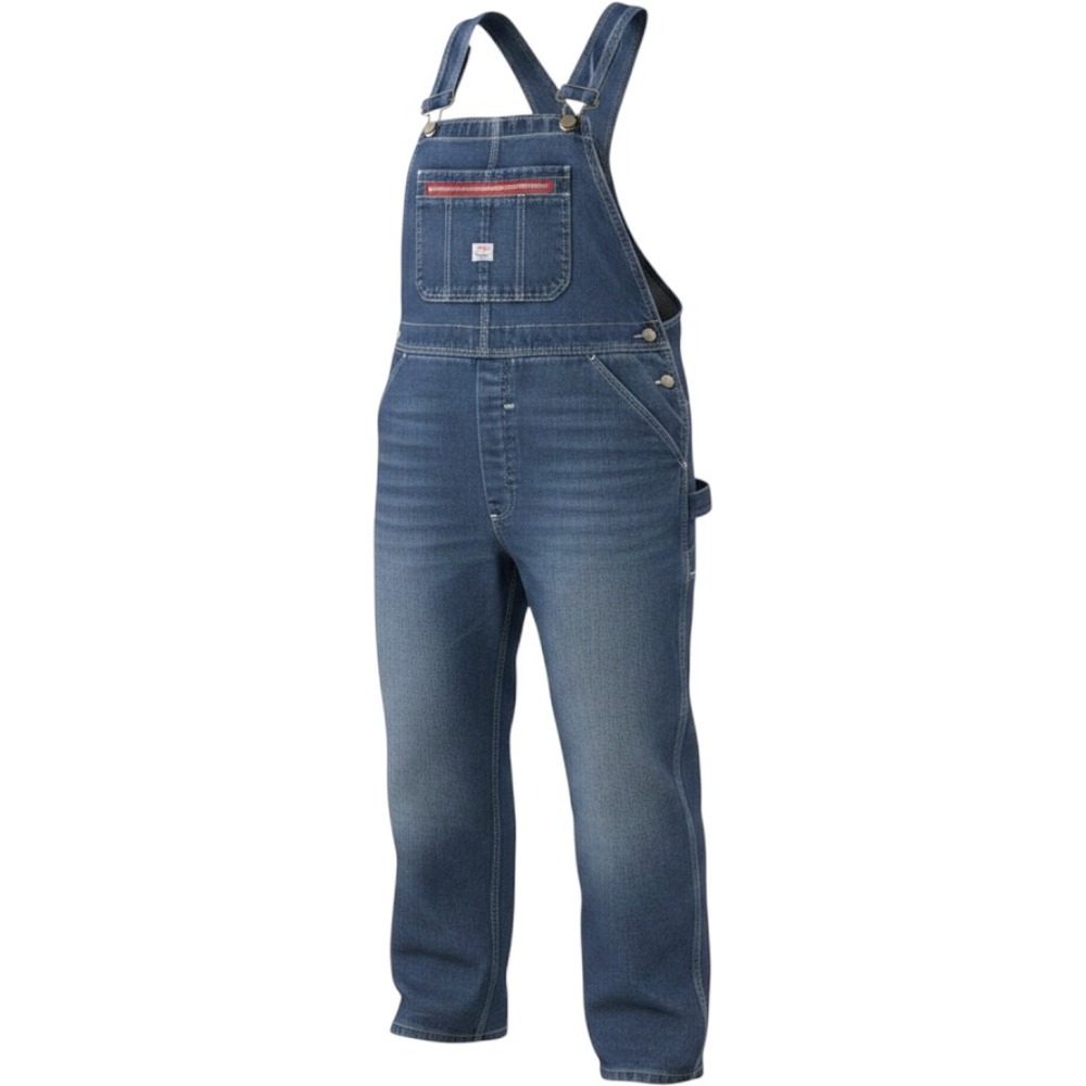 Pointer Brand Mens Denim Overalls Medium Wash Made in USA W42 L34 Workwear Bibs
